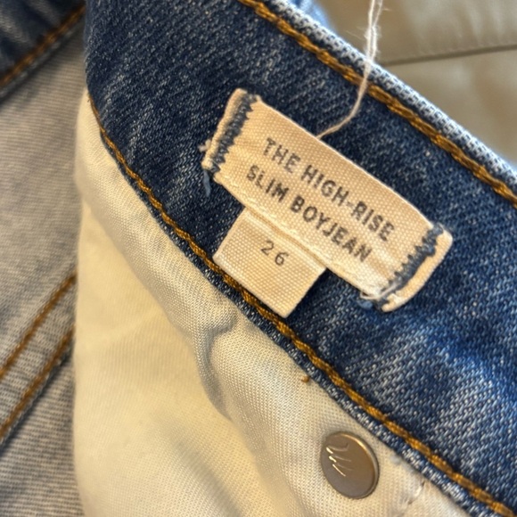 Madewell High Rise Slim Boyjean Knee Rip Edition - Picture 5 of 9